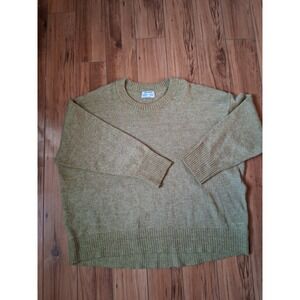 Old Navy Go-Recycled Olive Green Marl Crewneck Sweater Plus Size 3X Relaxed Fit